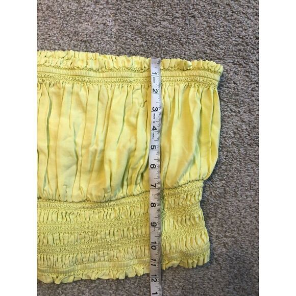 Brand New Anthropologie Pilcro Ruffled Tube Top in Lime XL - Picture 12 of 12